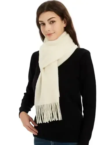 Novawo Wool Scarf Soft Warm Winter Scarves Wraps for Women and Unisex - 4