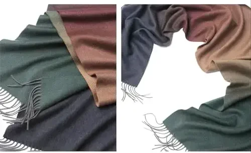 Novawo Wool Scarf Soft Warm Winter Scarves Wraps for Women and Unisex - 2