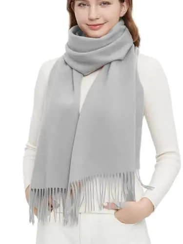 Novawo Wool Scarf Soft Warm Winter Scarves Wraps for Women and Unisex - 1