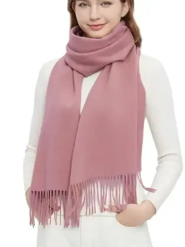 Novawo Wool Scarf Soft Warm Winter Scarves Wraps for Women and Unisex - 1