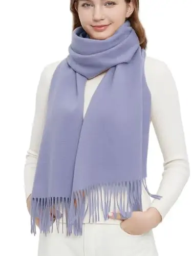 Novawo Wool Scarf Soft Warm Winter Scarves Wraps for Women and Unisex - 1