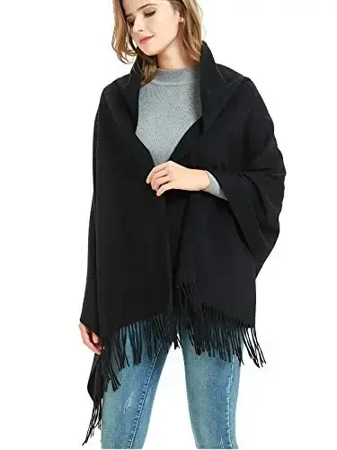 Novawo Wool Shawl Large Thick PasModazoneina Travel Blanket Scarf Winter Wraps for Women 