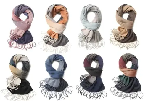 Novawo Wool Scarf Soft Warm Winter Scarves Wraps for Women and Unisex - 3