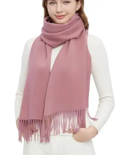 Novawo Wool Scarf Soft Warm Winter Scarves Wraps for Women and Unisex - 1
