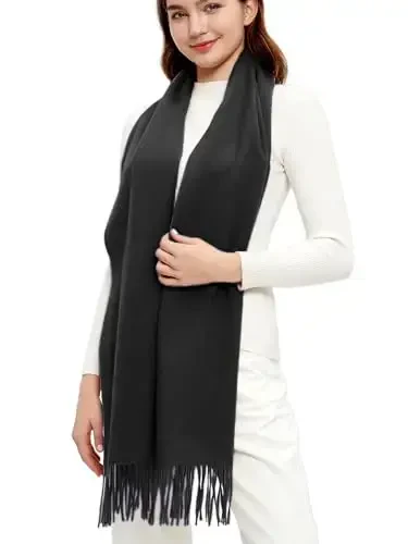 Novawo Wool Scarf Soft Warm Winter Scarves Wraps for Women and Unisex - 3