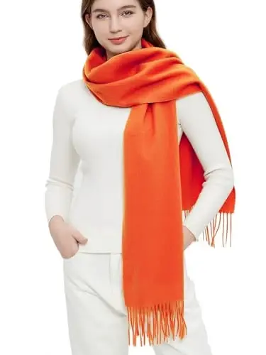 Novawo Wool Scarf Soft Warm Winter Scarves Wraps for Women and Unisex - 1