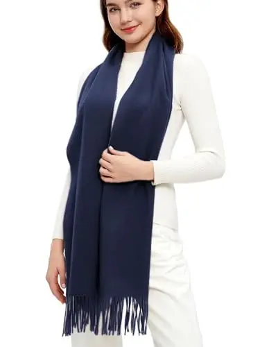 Novawo Wool Scarf Soft Warm Winter Scarves Wraps for Women and Unisex - 3