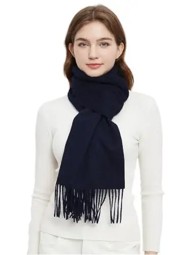 Novawo Wool Scarf Soft Warm Winter Scarves Wraps for Women and Unisex 
