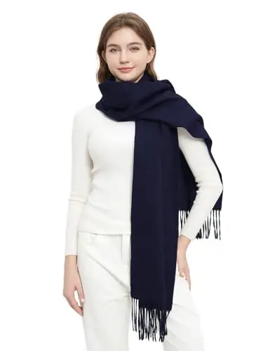 Novawo Wool Scarf Soft Warm Winter Scarves Wraps for Women and Unisex - 2