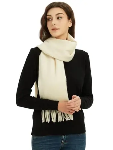 Novawo Wool Scarf Soft Warm Winter Scarves Wraps for Women and Unisex - 2