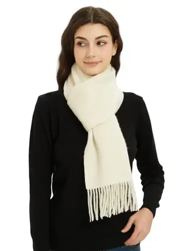 Novawo Wool Scarf Soft Warm Winter Scarves Wraps for Women and Unisex - 3