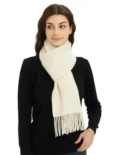 Novawo Wool Scarf Soft Warm Winter Scarves Wraps for Women and Unisex - 3