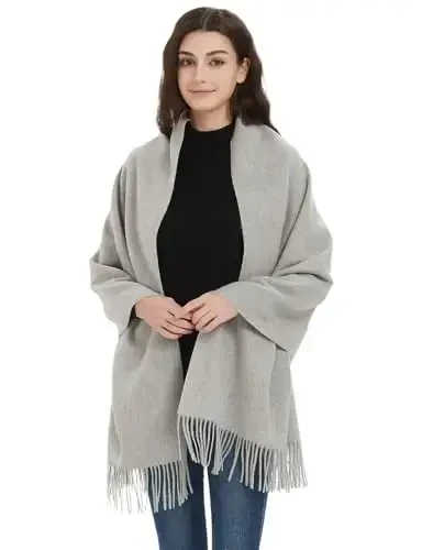Novawo Wool Shawl Large Thick PasModazoneina Travel Blanket Scarf Winter Wraps for Women - 1