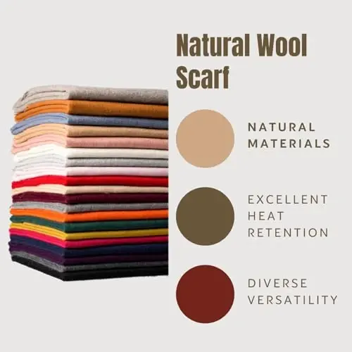 Novawo Yün Şal Büyük Kalın PasModazoneina Seyahat Battaniyesi Eşarp Kadınlar için Kışlık Şal - WOOL (1)