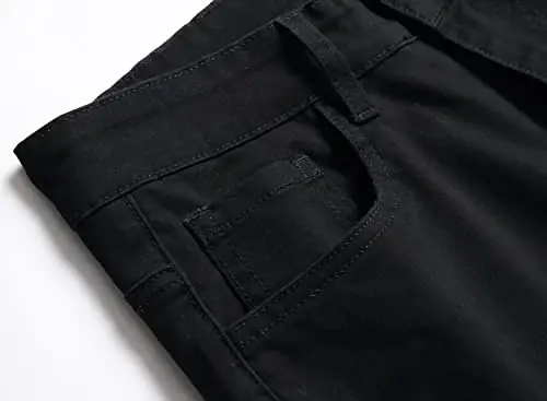 NOVOCCT Mens Dress Pants - Slim Fit Mens Casual Pants - Flat Front Stretch Skinny Business Casual Dress Chinos Pants for Men - 6