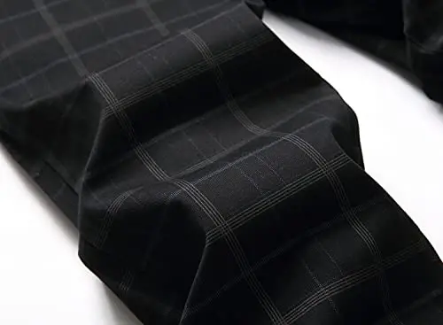 NOVOCCT Erkek Giyim Pantolonları - Slim Fit Erkek Günlük Pantolonları - Düz Ön Streç Skinny İş Günlük Giyim Chino Pantolonları Erkekler için - 3