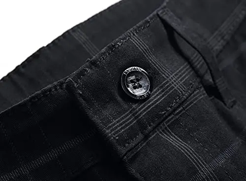 NOVOCCT Erkek Giyim Pantolonları - Slim Fit Erkek Günlük Pantolonları - Düz Ön Streç Skinny İş Günlük Giyim Chino Pantolonları Erkekler için - 5
