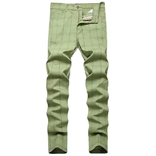 NOVOCCT Erkek Pantolon - Slim Fit Erkek Günlük Pantolon - Düz Ön Esnek Dar İş Rahat Elbise Chinos Pantolon Erkekler için - 2