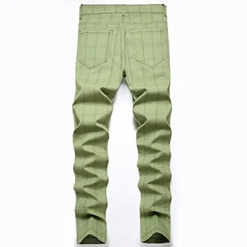 NOVOCCT Erkek Pantolon - Slim Fit Erkek Günlük Pantolon - Düz Ön Esnek Dar İş Rahat Elbise Chinos Pantolon Erkekler için - 3