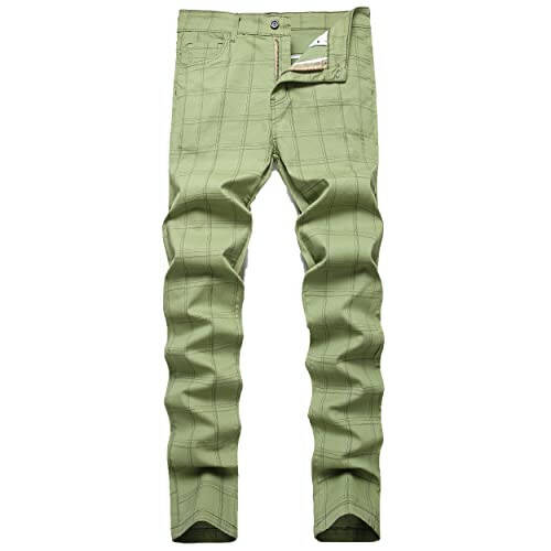 NOVOCCT Erkek Pantolon - Slim Fit Erkek Günlük Pantolon - Düz Ön Kesim Esnek Dar Kalıp İş Günlük Şık Chino Pantolon Erkekler İçin - 1