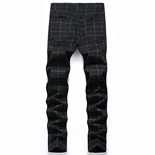 NOVOCCT Mens Dress Pants - Slim Fit Mens Casual Pants - Flat Front Stretch Skinny Business Casual Dress Chinos Pants for Men - 2