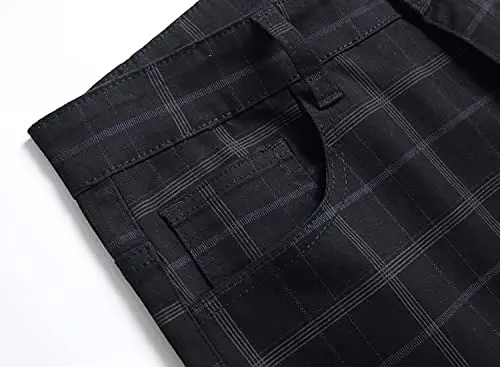 NOVOCCT Mens Dress Pants - Slim Fit Mens Casual Pants - Flat Front Stretch Skinny Business Casual Dress Chinos Pants for Men - 7