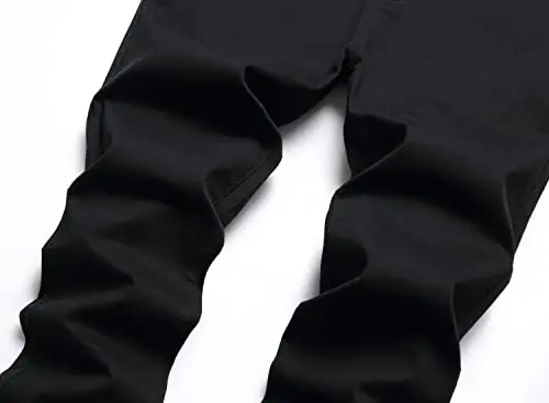 NOVOCCT Mens Dress Pants - Slim Fit Mens Casual Pants - Flat Front Stretch Skinny Business Casual Dress Chinos Pants for Men - 3
