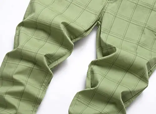 NOVOCCT Мужские брюки - Slim Fit Мужские повседневные брюки - Плоские передние эластичные узкие деловые повседневные брюки чинос для мужчин - 3