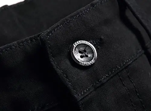 NOVOCCT Мужские брюки - Slim Fit, повседневные мужские брюки, эластичные узкие деловые повседневные брюки чинос с плоским передом для мужчин - 5