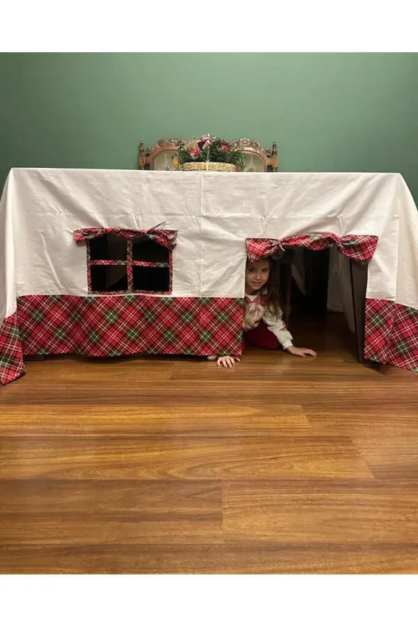 Новогодняя скатерть, детский игровой шатер, веселье, день рождения - 1