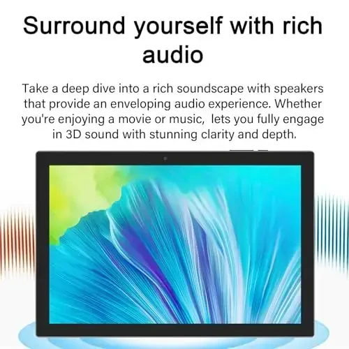 NOVOJOY 2 in 1 Tablet 10 Inch Android 14 OS Tableta, Tablets with Keyboard, Mouse, Case, Stylus, 64GB ROM+8GB RAM, 2MP+8MP Dual Camera, Quad Core Processor, 6000mAh Battery, 10.1 in FHD Tab Blue - 6