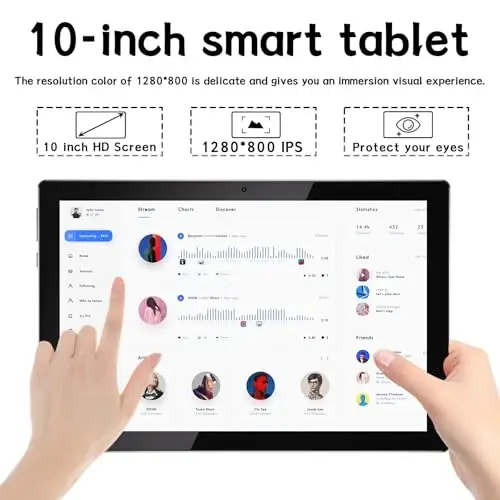 NOVOJOY Tablet 10 İnç Kılıflı ve Kalemli Android Tablet, Kapaklı Android 15 Tablet, 2MP+8MP Çift Kamera, 6000mAh Pil, 12GB RAM(4GB+8GB Genişletme), 64GB ROM, 5G Wi-Fi 6, 10.1