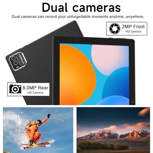 NOVOJOY Tablet 10 İnç Kılıflı ve Kalemli Android Tablet, Kapaklı Android 15 Tablet, 2MP+8MP Çift Kamera, 6000mAh Pil, 12GB RAM(4GB+8GB Genişletme), 64GB ROM, 5G Wi-Fi 6, 10.1