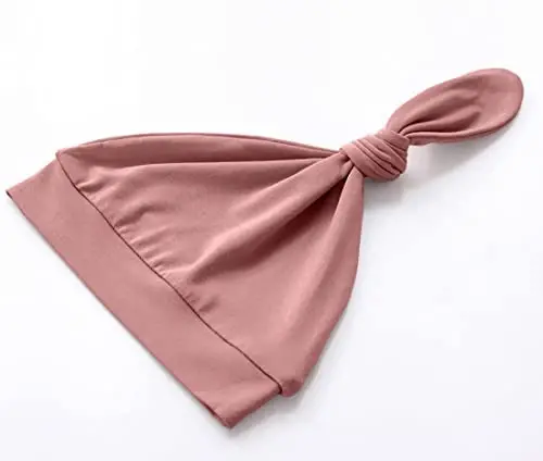 Новорожденные мальчики девочки узелковое платье шляпа комплект мягкий бамбук вискоза младенец спальный мешок детская ночная рубашка с варежками - 4