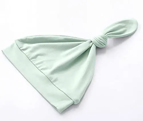 Новорожденный мальчик, девочки, узел, халат, шапка, мягкий бамбук, вискоза, детская спальная одежда, халат для сна с варежками - 4