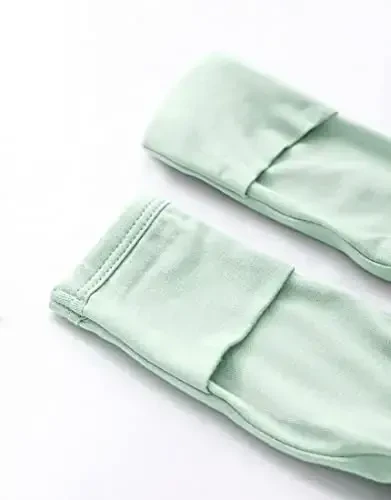 Новорожденный мальчик, девочки, узел, халат, шапка, мягкий бамбук, вискоза, детская спальная одежда, халат для сна с варежками - 5