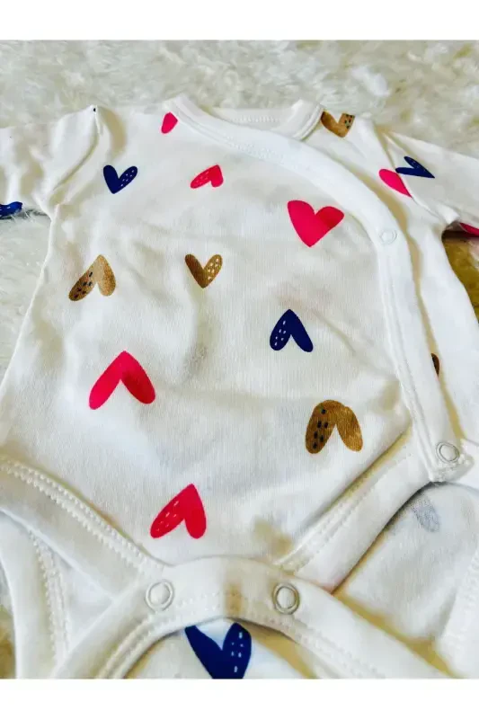 Yenidoğan Organik Pamuk 2’li Kız Erkek Bebek Takım - 7