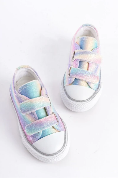 Новые сезонные липучки радужные детские туфли для девочек, ортопедические повседневные туфли для девочек 21-30 светящиеся - Modazone