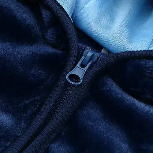 Новый Детский Флис Шапка с Ушками для Мальчиков и Девочек с Подкладкой на Капюшоне Куртка на Молнии Пальто Верхняя Одежда Теплая Осенняя Зимняя - 6