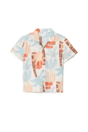 Новый Сезон Resort Яка Киса Коллу Баскили Эркек Бебек Гомлек - S4NQ02Z1-EKRU - 1