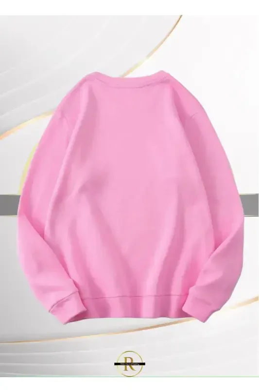 Новый сезон, трехниточный футер с начесом, оверсайз пудровый свитшот для детей и женщин, коллекция 