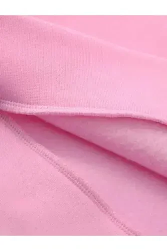 Новый сезон, трехниточный футер с начесом, оверсайз пудровый свитшот для детей и женщин, коллекция 