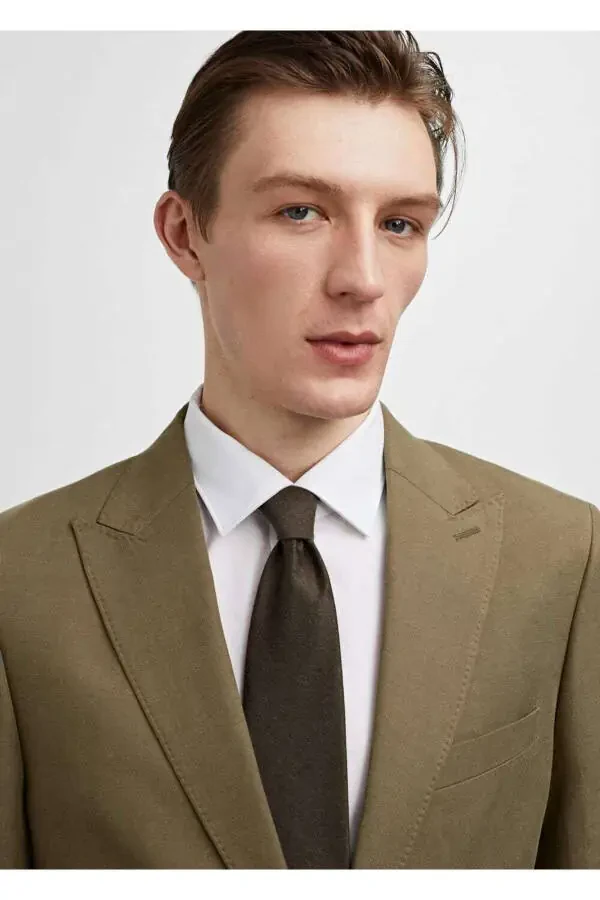 Nozik paxta-zig‘ir matodan tikilgan tor blazer - 5