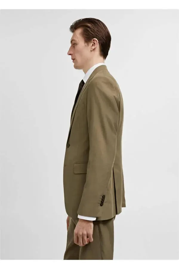 Nozik paxta-zig‘ir matodan tikilgan tor blazer - 6