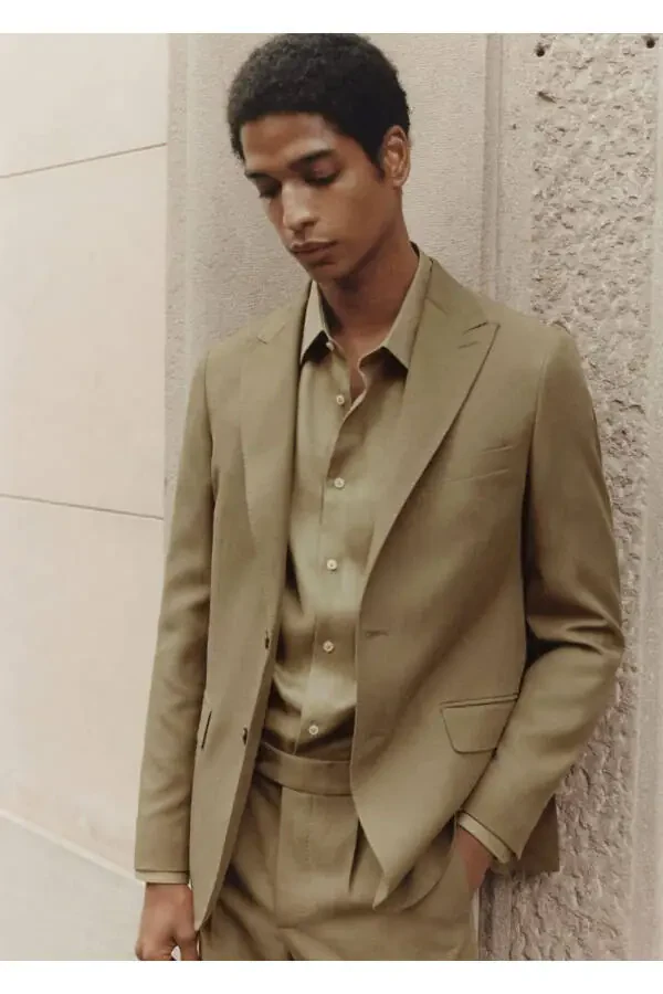 Nozik paxta-zig‘ir matodan tikilgan tor blazer - 8