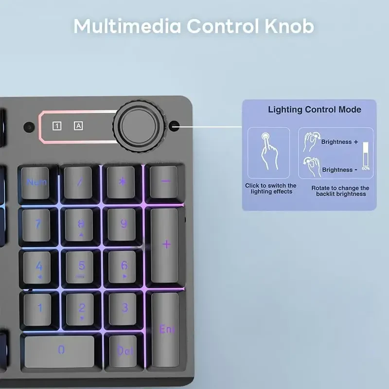 NPET S21PRO Wireless Gaming Keyboard and Mouse Combo, LED Backlit Rechargeable 3500mAh Battery, Mechanical Feel Anti-ghosting Keyboard + 7D 3200DPI Mice for PC Gamer（USB Receiver is Under The Mouse） - 4