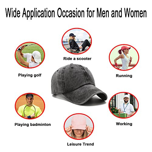 NPJY Baseball Cap Golf Dad Hat Adjustable Original Classic Low Profile Cotton Hat Unconstructed Plain Cap Men Women - 6