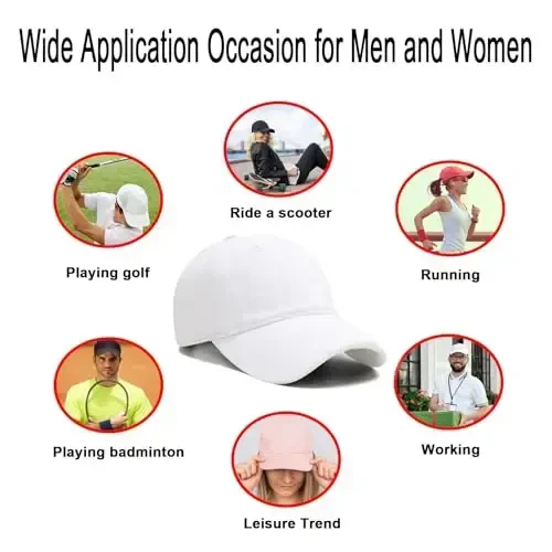 NPJY Baseball Cap Golf Dad Hat Adjustable Original Classic Low Profile Cotton Hat Unconstructed Plain Cap Men Women - 6