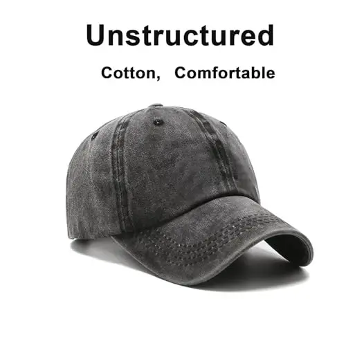NPJY Baseball Cap Golf Dad Hat Adjustable Original Classic Low Profile Cotton Hat Unconstructed Plain Cap Men Women - NPJY