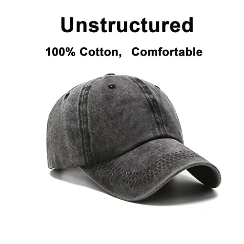 NPJY Baseball Cap Golf Dad Hat Adjustable Original Classic Low Profile Cotton Hat Unconstructed Plain Cap Men Women - 4